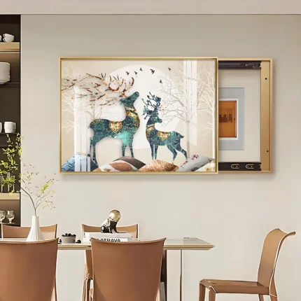 Crystal Porcelain Painting Deer Electric Fuse Meter Box