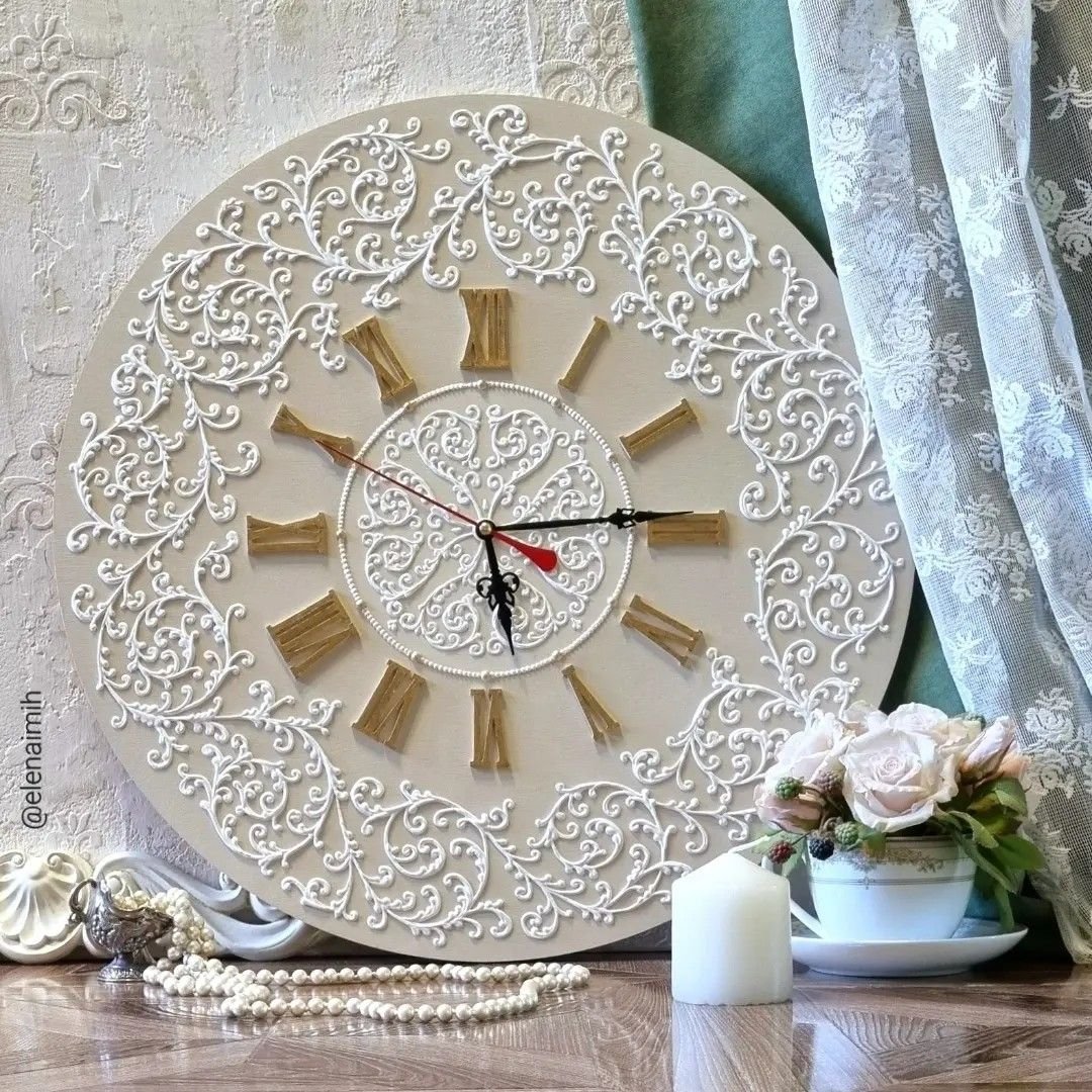 ddef14b0647a2e7279830620f0338a0f Victorian Whispers, Handcrafted Baroque Wall Clock - Image 1